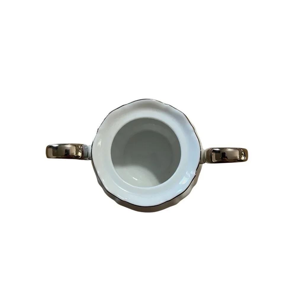 Porcelain Hutschenreuther Gelb LHS Sugar Bowl Bavaria‎ Germany 5 Inch Tall